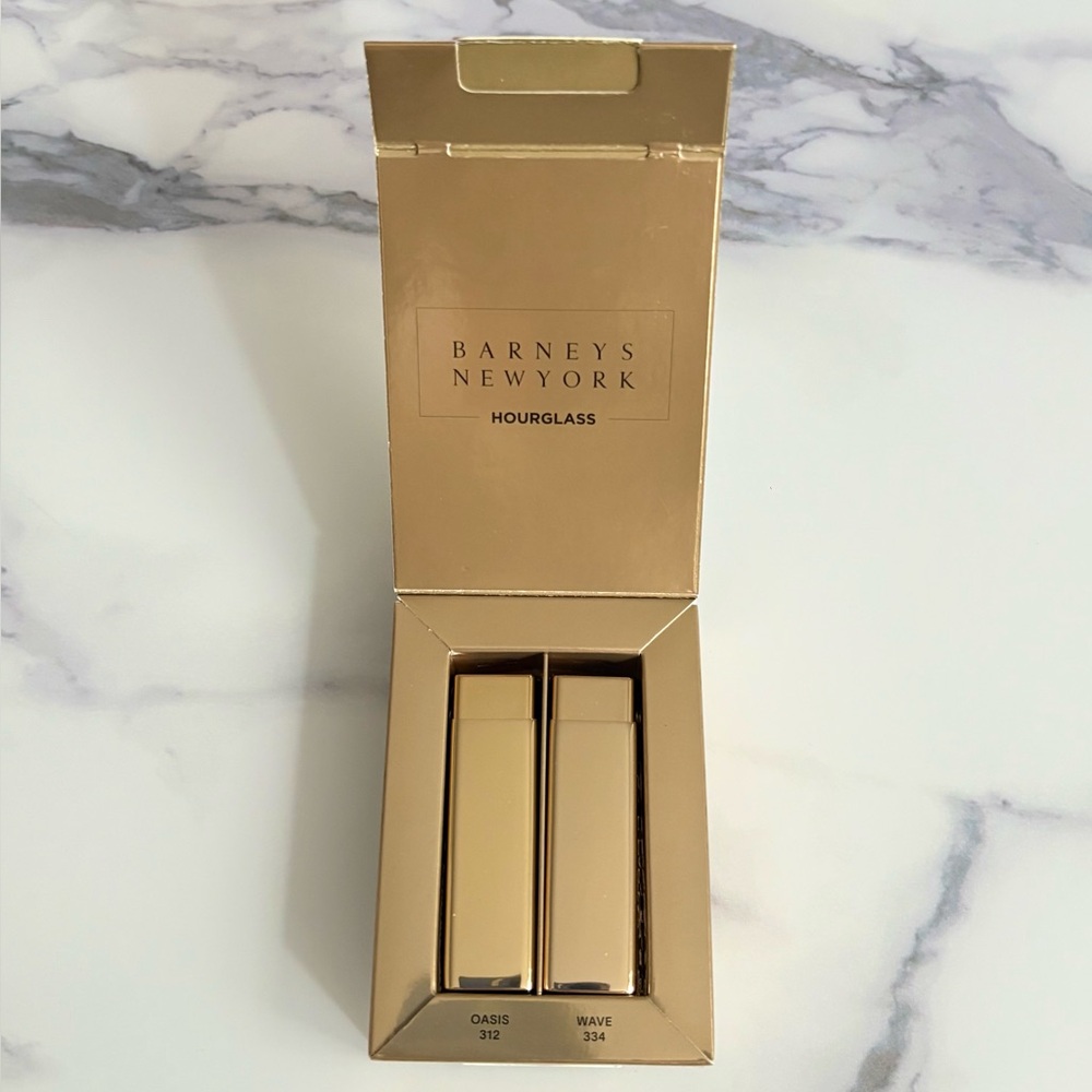 Hourglass x Barneys New York - UNLOCKED Satin Crème Lipstick Duo: Oasis and Wave